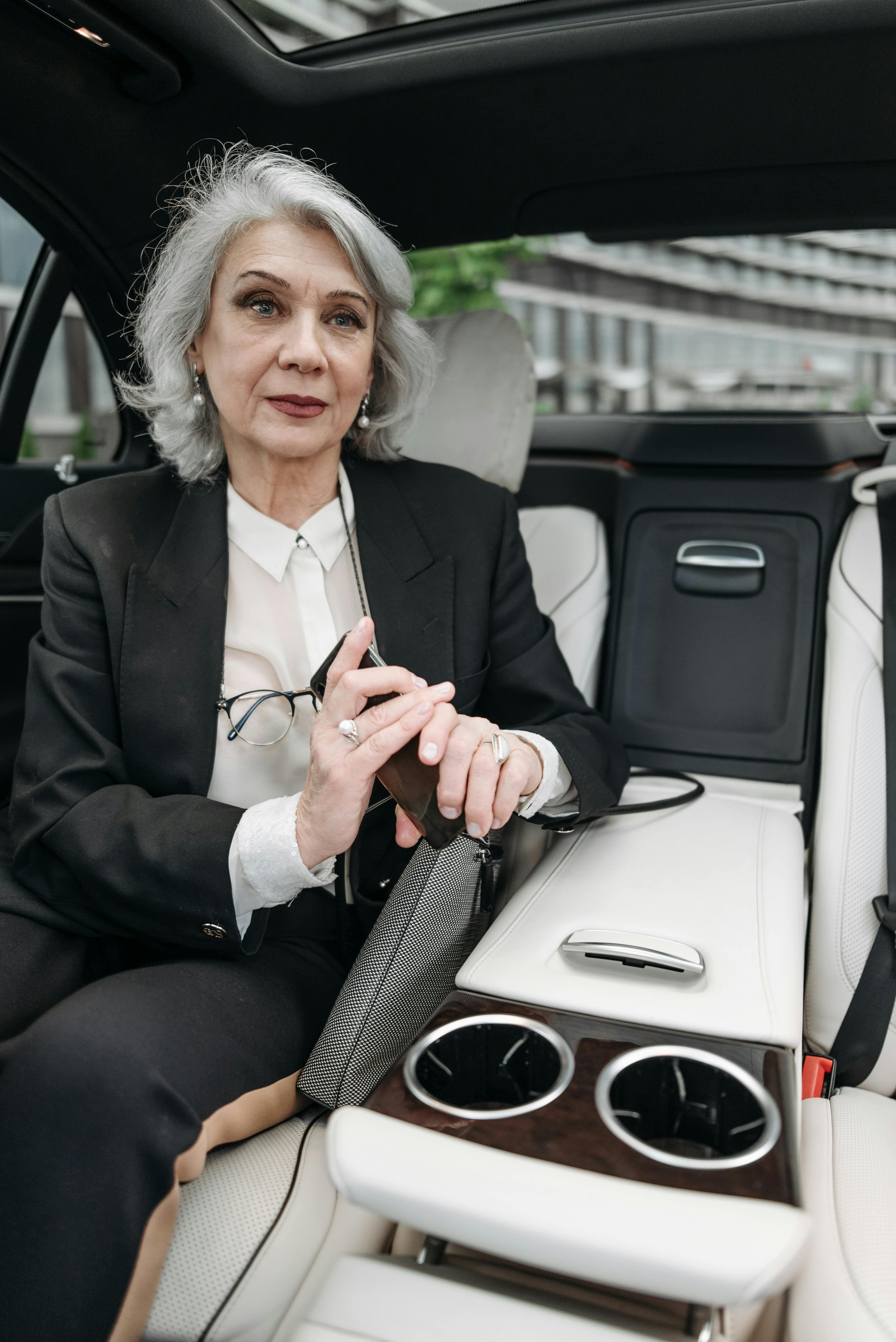 Executive passenger receiving discreet transportation support